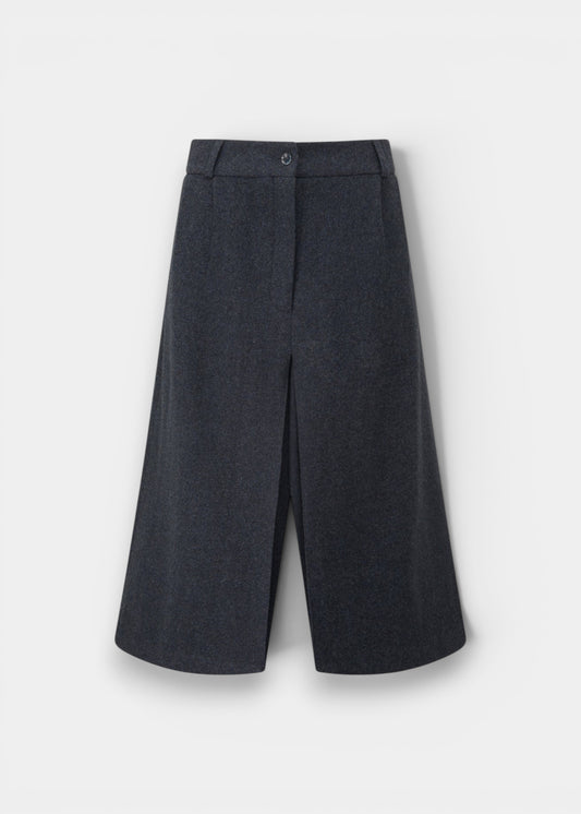 Surrey Ladies Tweed Water Repellent Culottes in Blue  -  Regular Fit