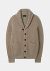 Usworth Men's Shawl Collar Lambswool Jumper In Cobble