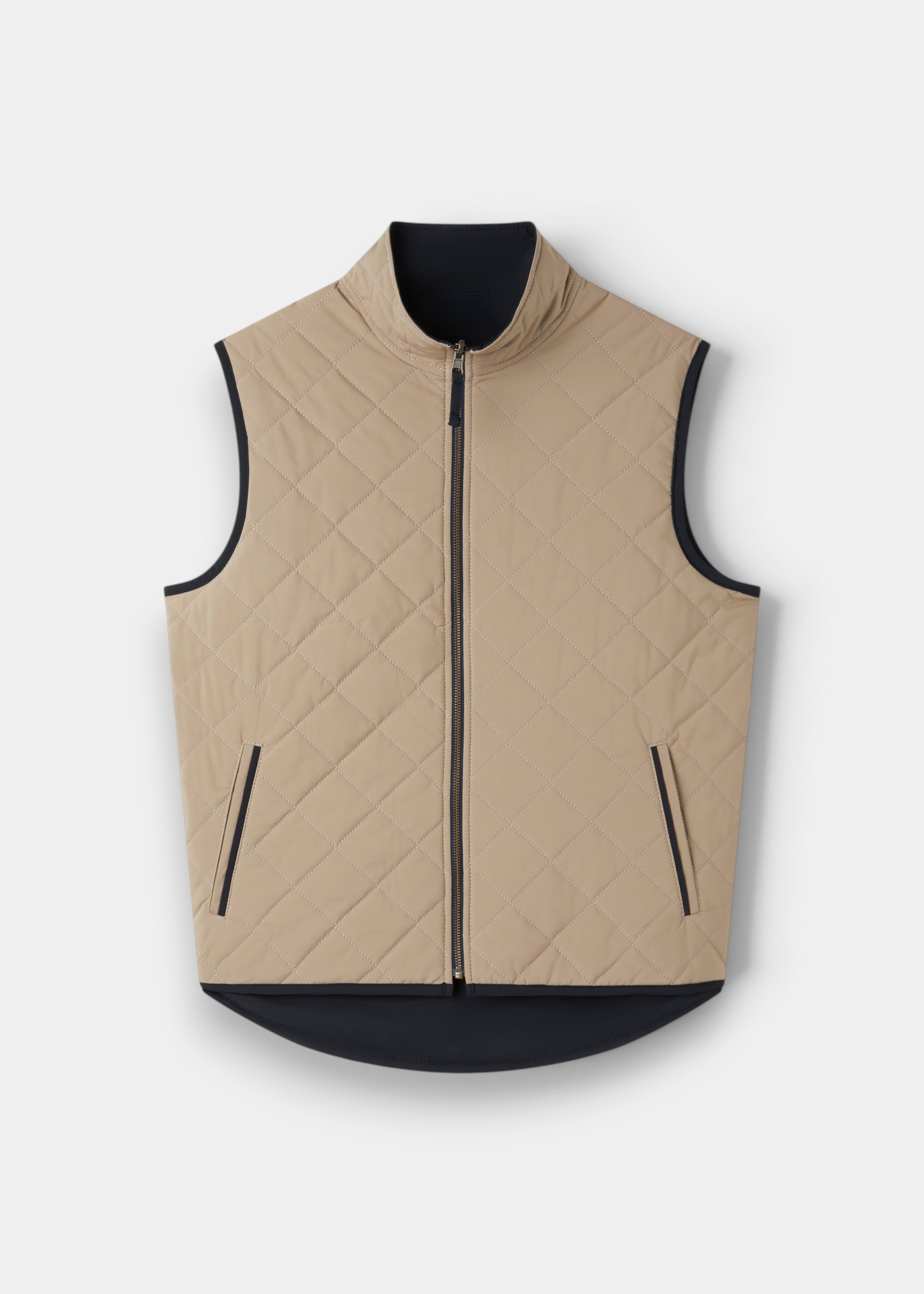 Swifthall Reversible City Gilet In Navy and Beige | AP – Alan Paine