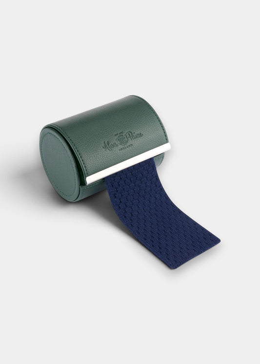 Men's Knitted Wool Tie In Navy