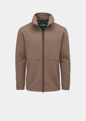 Aylsham Men's Fleece Jacket In Brown Herringbone Country Fleece