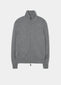 Ballater Lambswool Zipped Jumper in Grey Mix