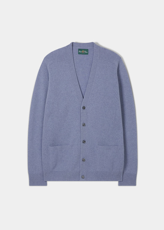 Cornwall Lambswool Cardigan in Faded Navy - Classic Fit