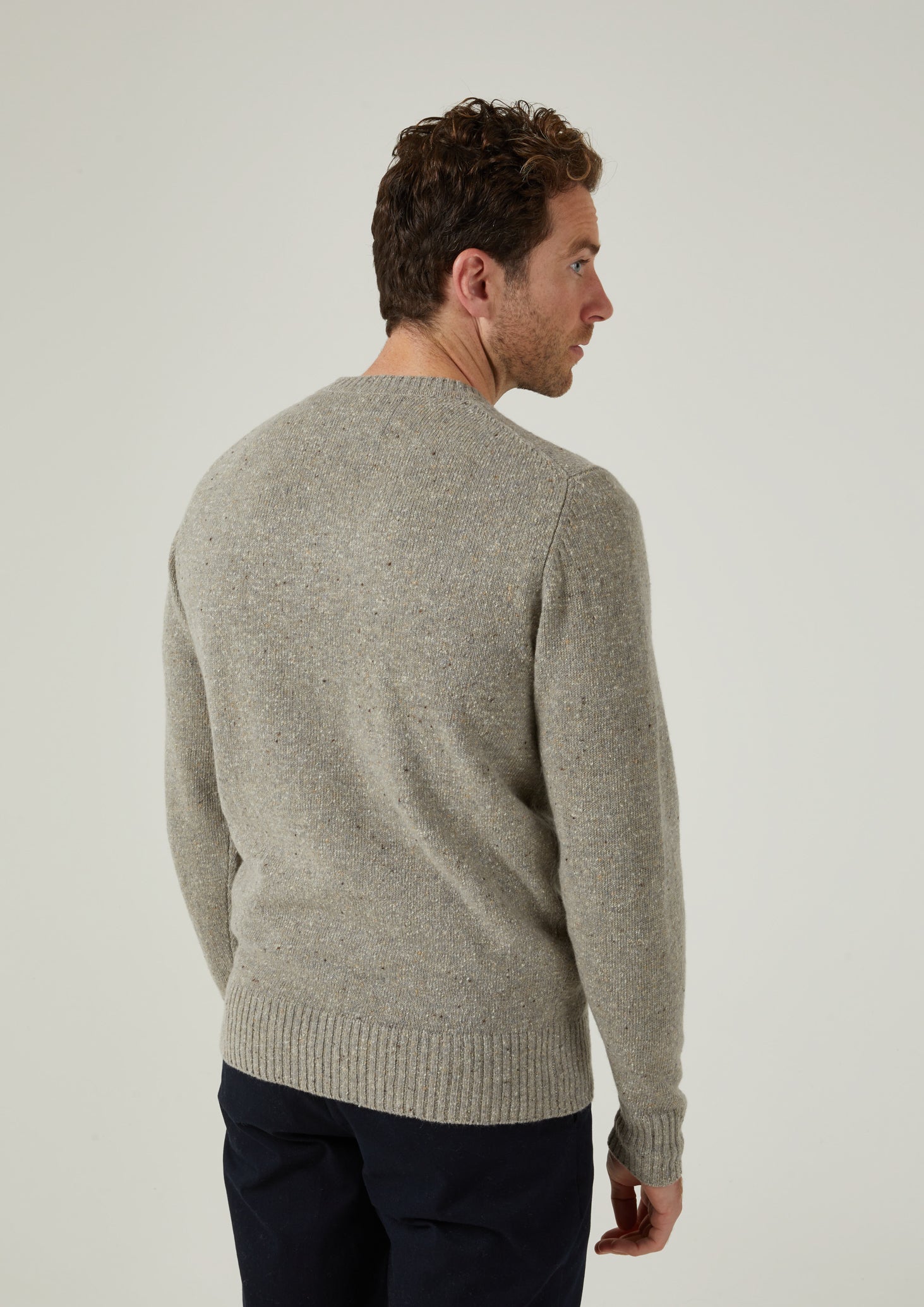 Cranwich Men's Luxury Donegal Jumper In Gild