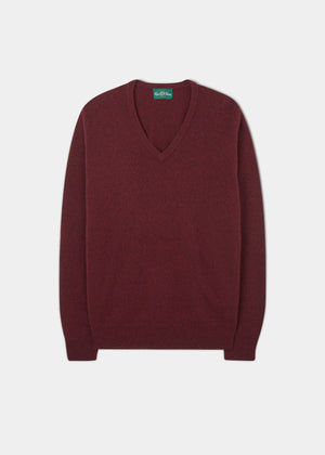 Hampshire Lambswool Jumper in Red Velvet Classic Fit