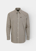 Ilkley Men's Blue and Brown Country Check Shirt - Shooting Fit