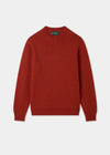 Men's Shetland Wool Crew Neck Jumper in Saffron