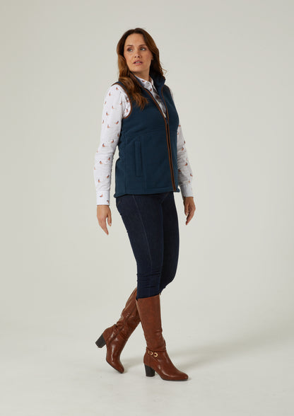 Aylsham Ladies Fleece Gilet In Blue Steel