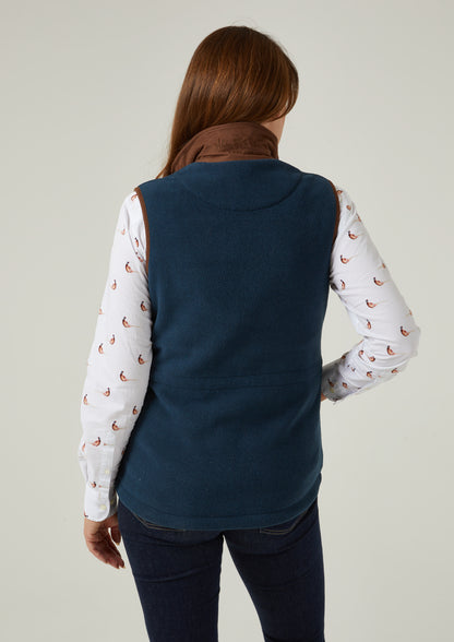 Aylsham Ladies Fleece Gilet In Blue Steel