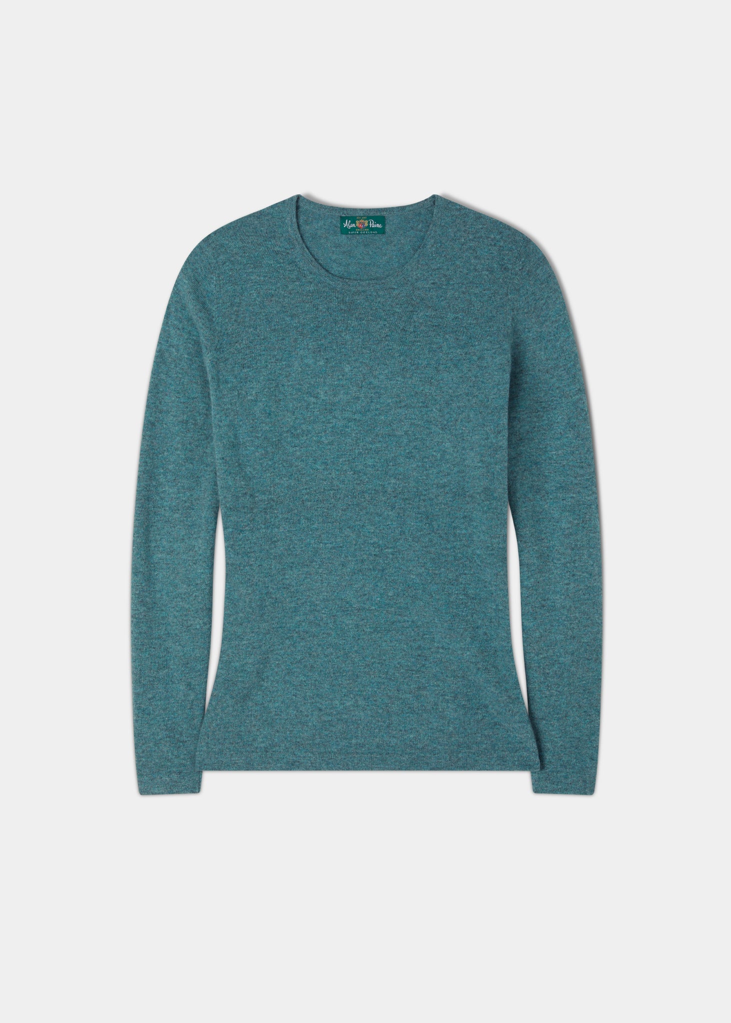 Ladies Geelong Lambswool Crew Neck Jumper In Jungle