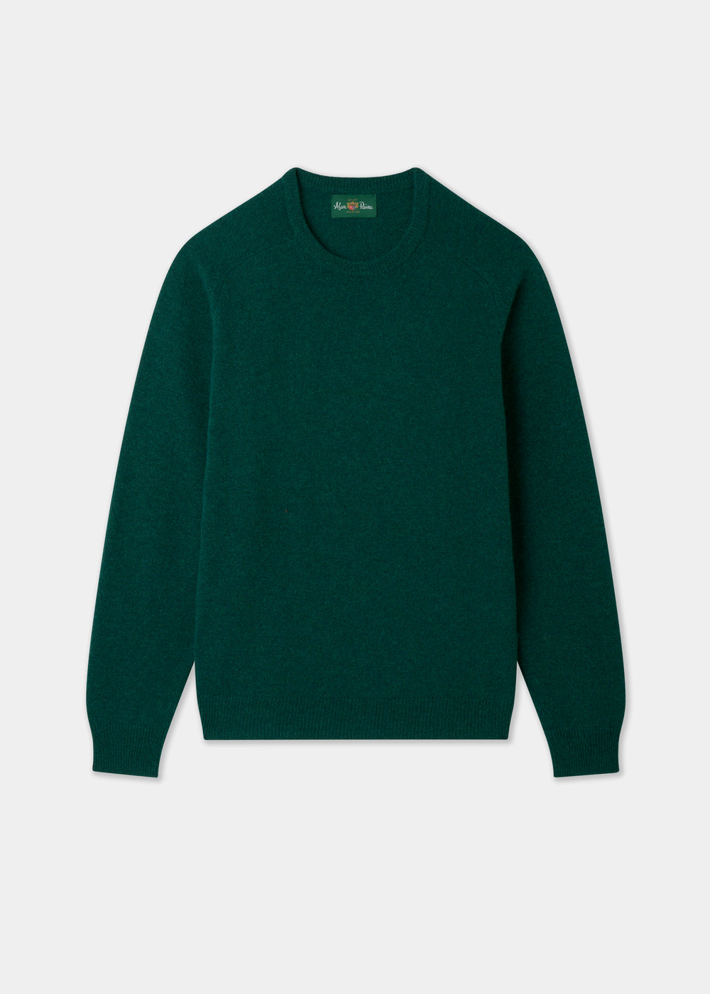 Green sweater on a light gray background