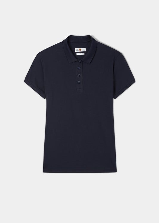 Ladies Pique Polo Shirt In Navy