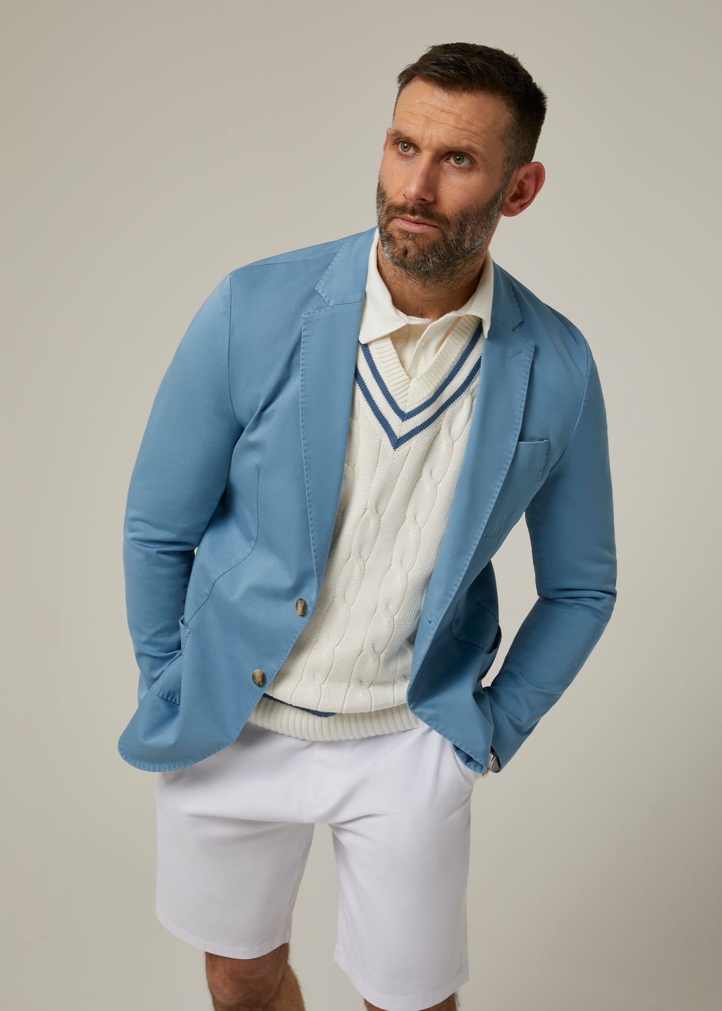 Heymouth Men's Cotton Blazer In Airforce