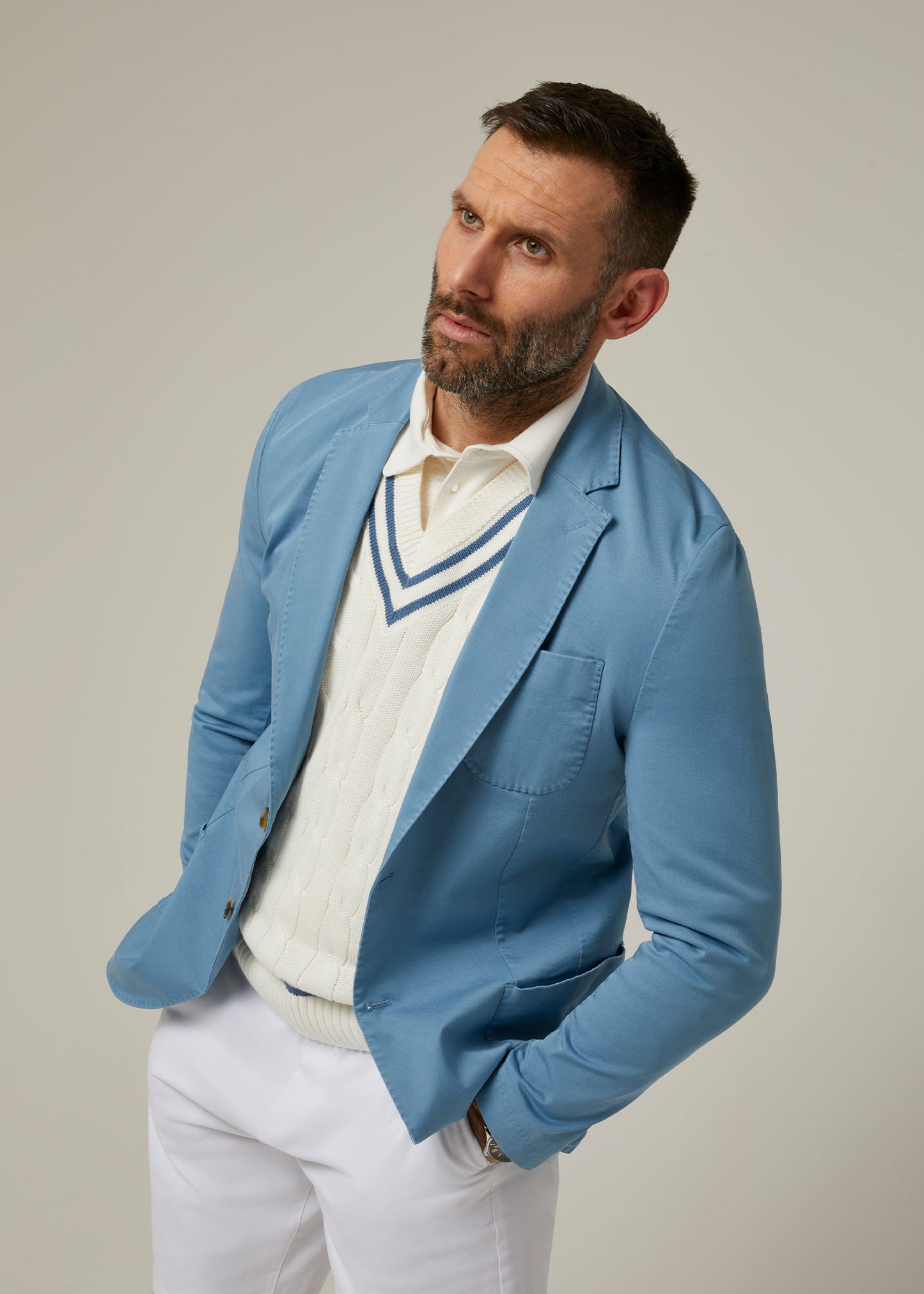 Heymouth Men's Cotton Blazer In Airforce