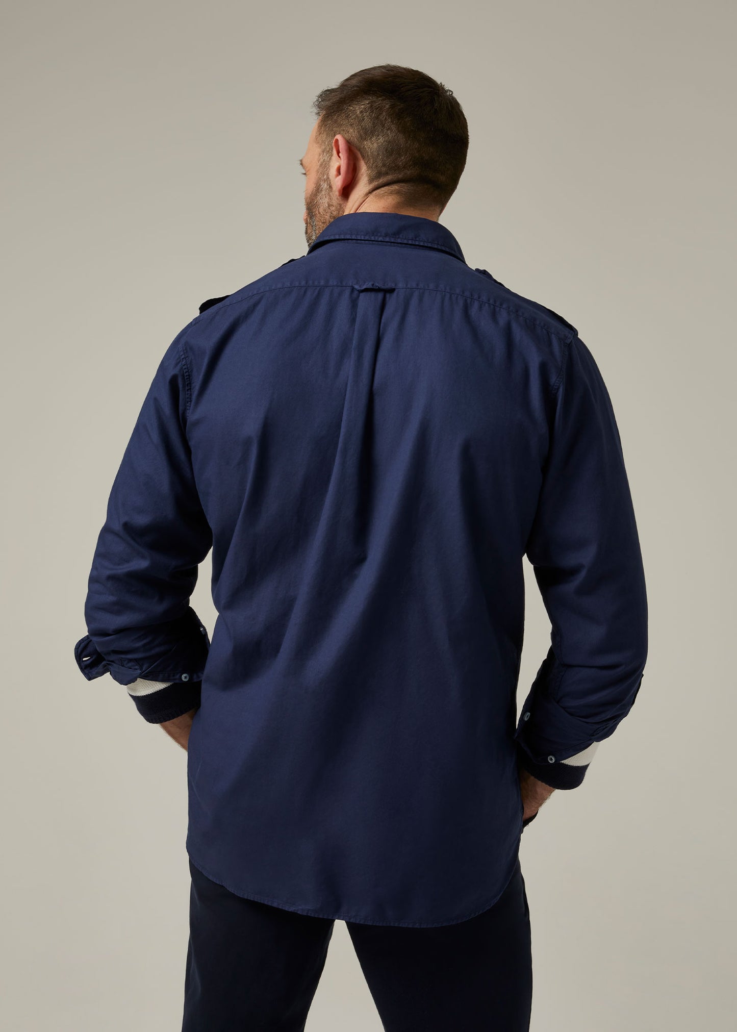 Shalhurt Button Through Shirt In Navy