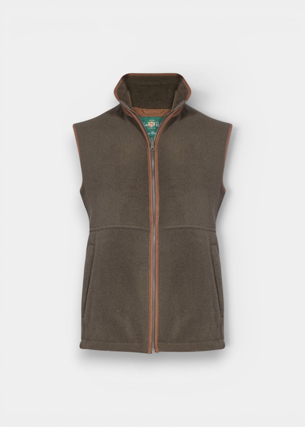 Aylsham Men's Fleece Gilet In Green - Regular Fit