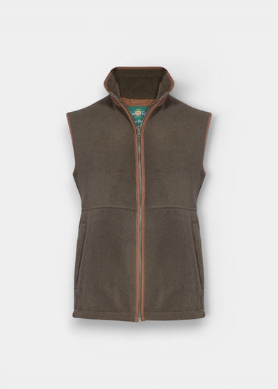 Aylsham Men's Fleece Gilet In Green - Regular Fit