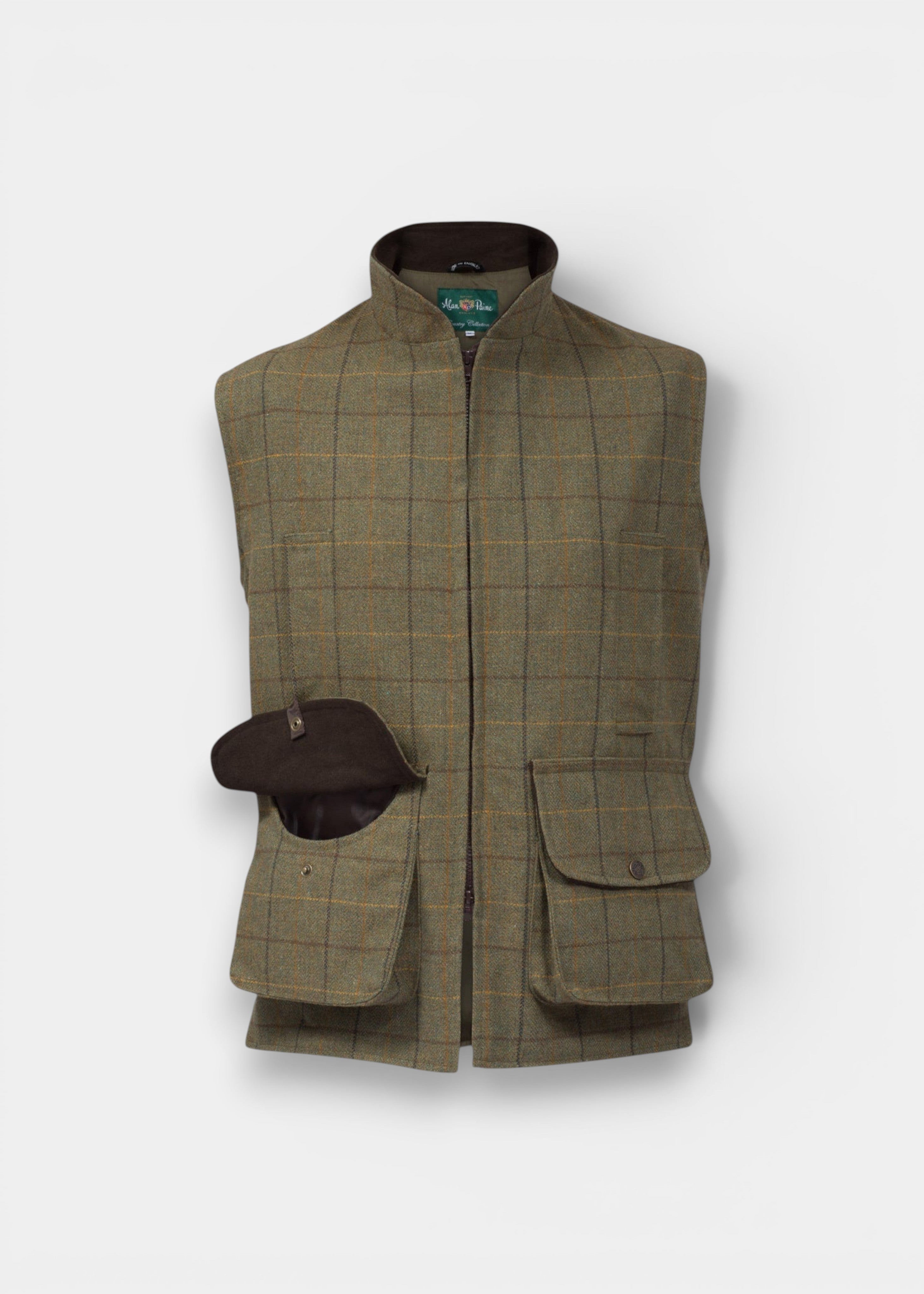 Rutland Men's Beating Waistcoat In Dark Moss – Alan Paine