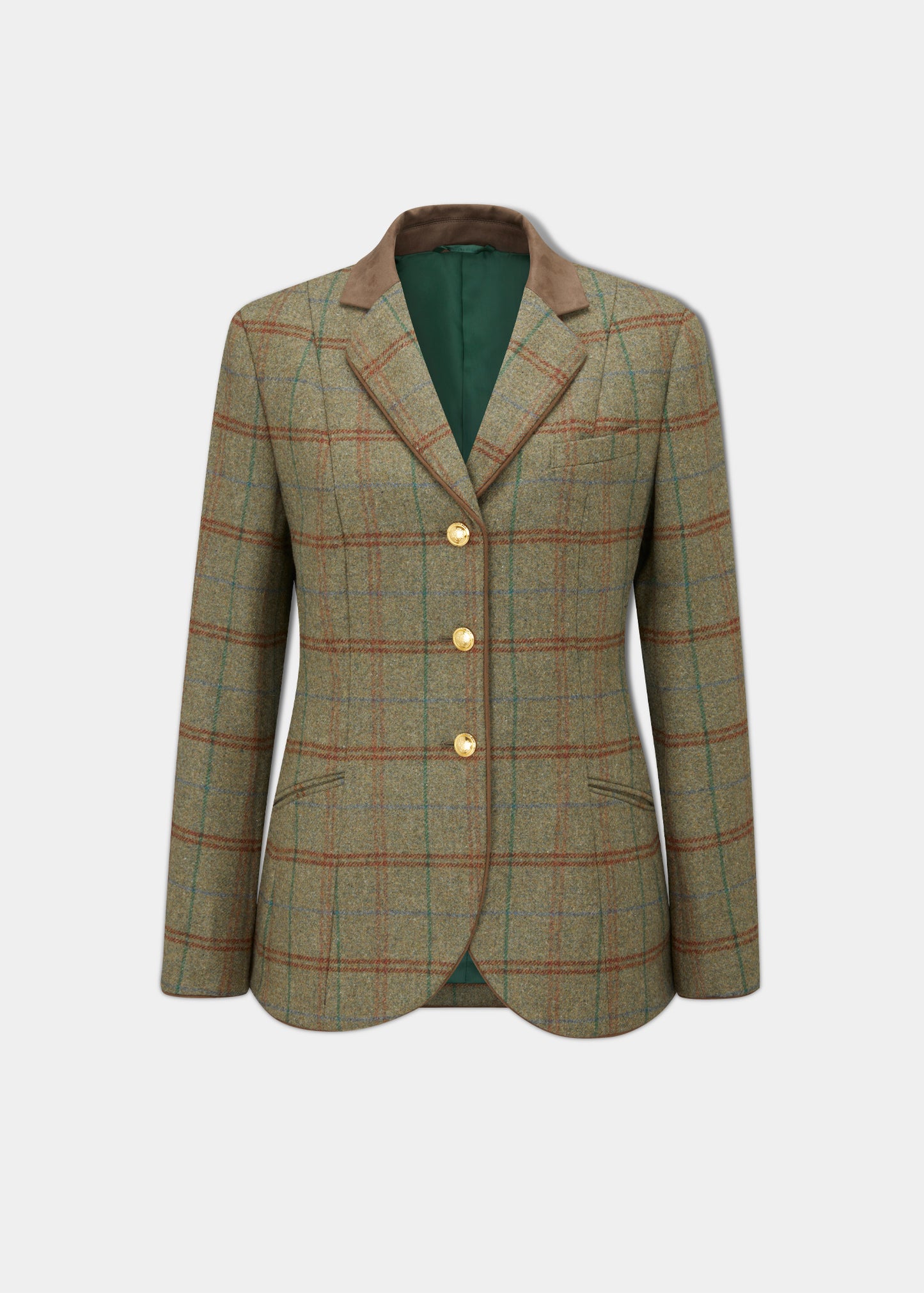 Surrey Ladies Tweed Blazer In Clover