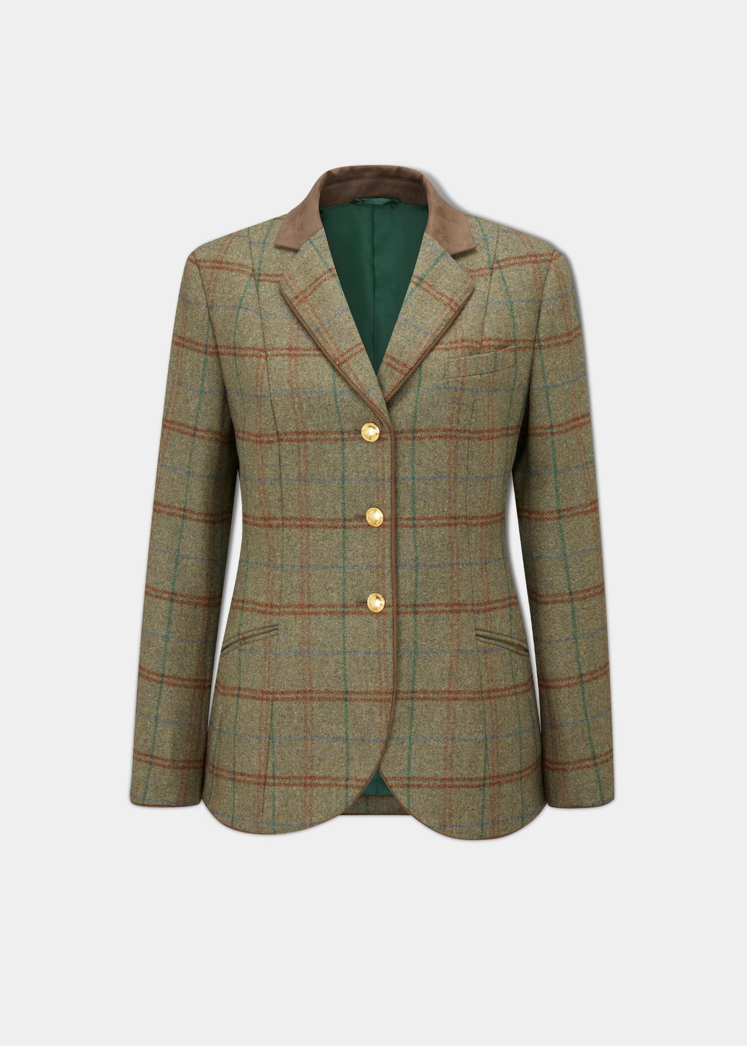 Surrey Ladies Tweed Blazer In Clover