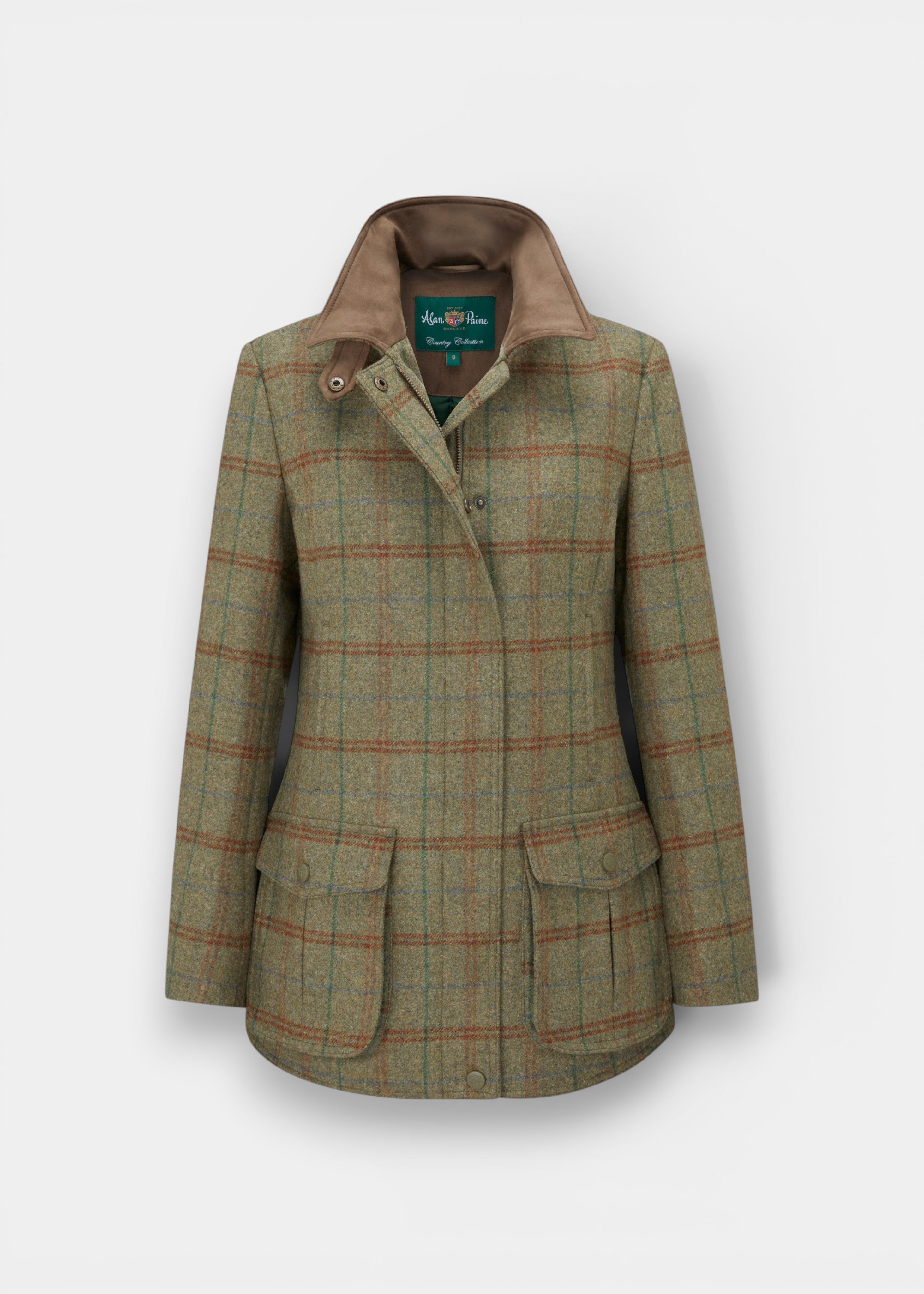 MINAMI TANAKA✖️CLANE OVER TWEED COAT Surrey Ladies Tweed Coat In Clover – Alan Paine