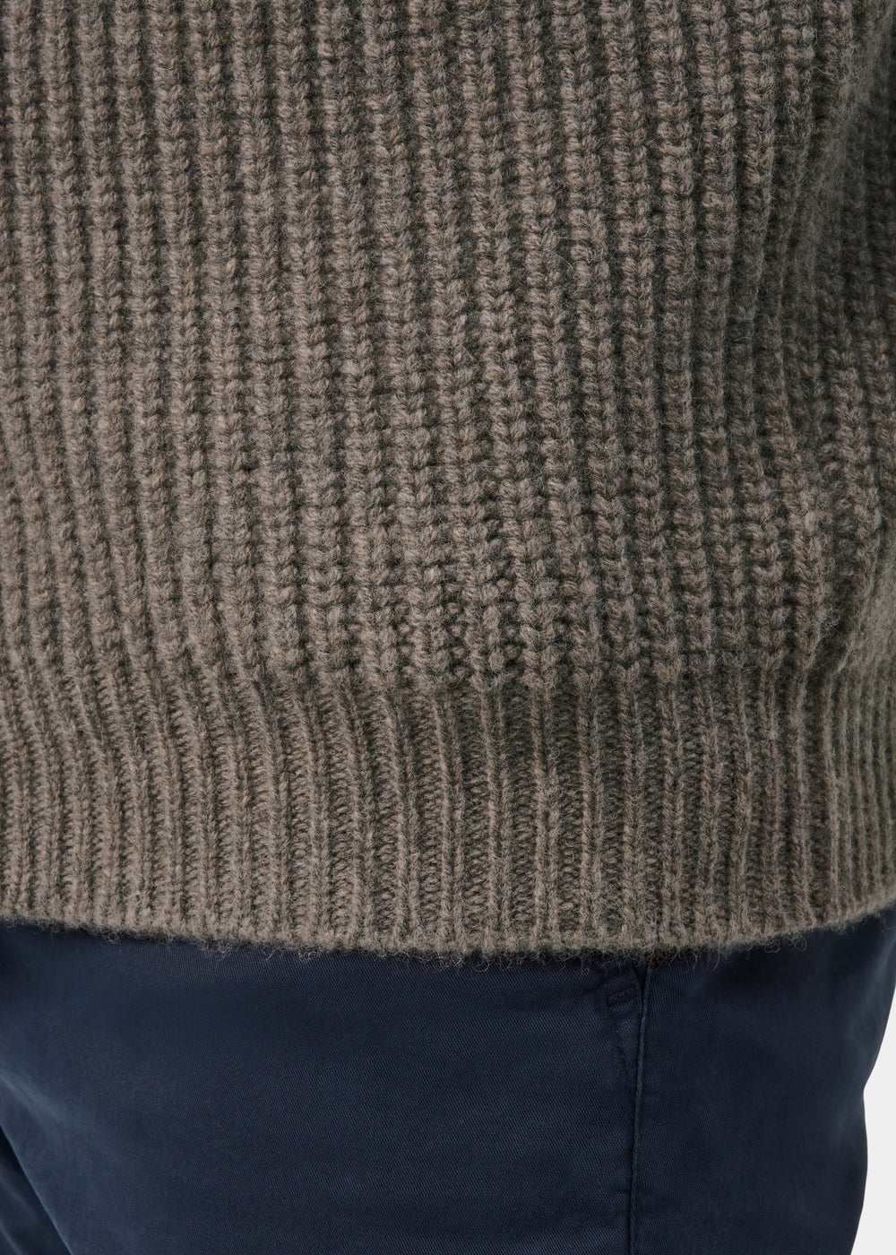 Usworth Lambswool Shawl Collar Jumper In Vole - Regular Fit