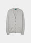 Alan Paine cotton cashmere cardigan in dove