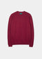 Men's cotton cashmere sweatshirt in colourway claret