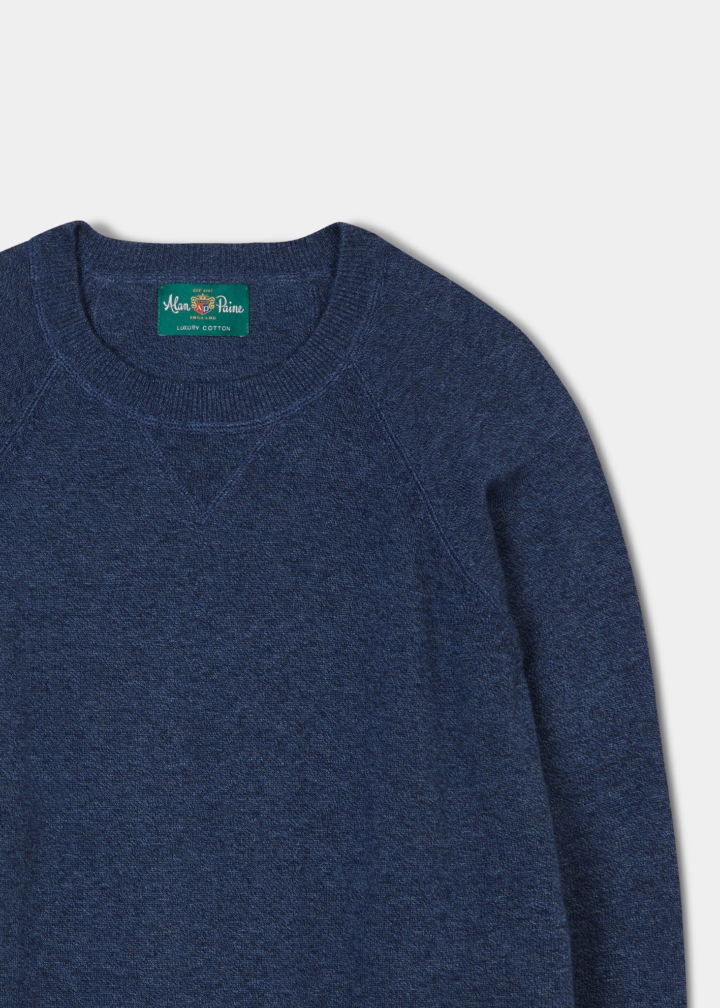 Men's cotton cashmere sweatshirt in colourway midnight