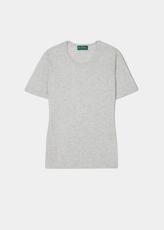 Ladies Cotton Cashmere T-Shirt In Dove