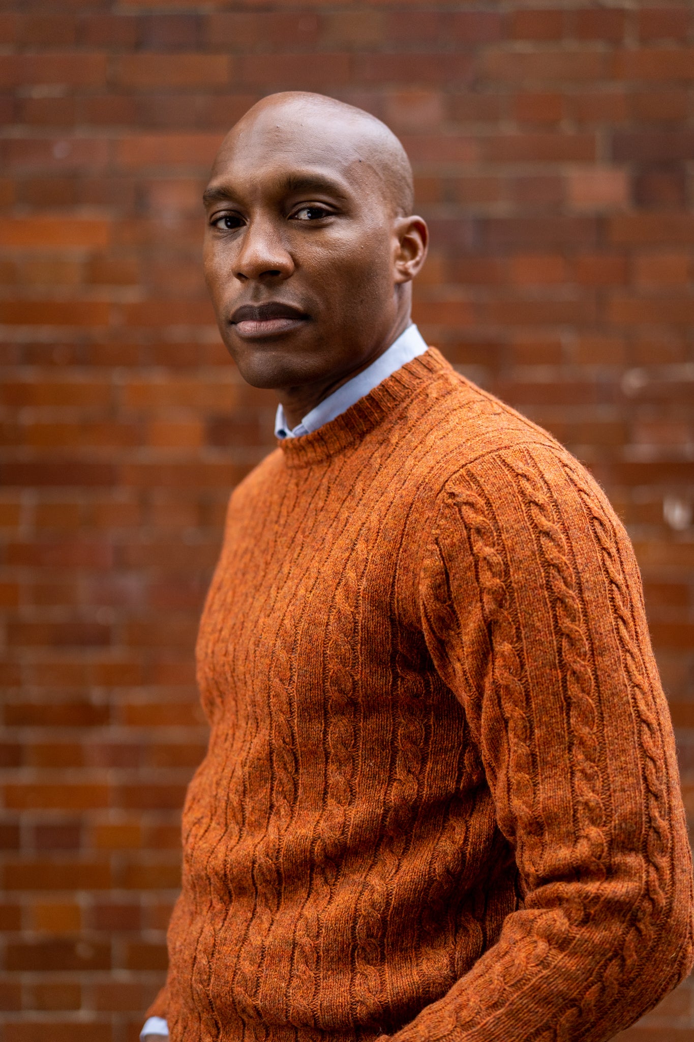 Ashkirk Supersoft Shetland Cable Ember Jumper - Regular Fit