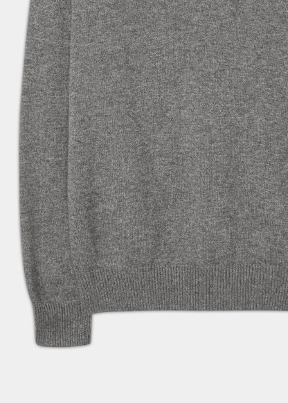 Cashmere Saddle Shoulder Grey Jumper