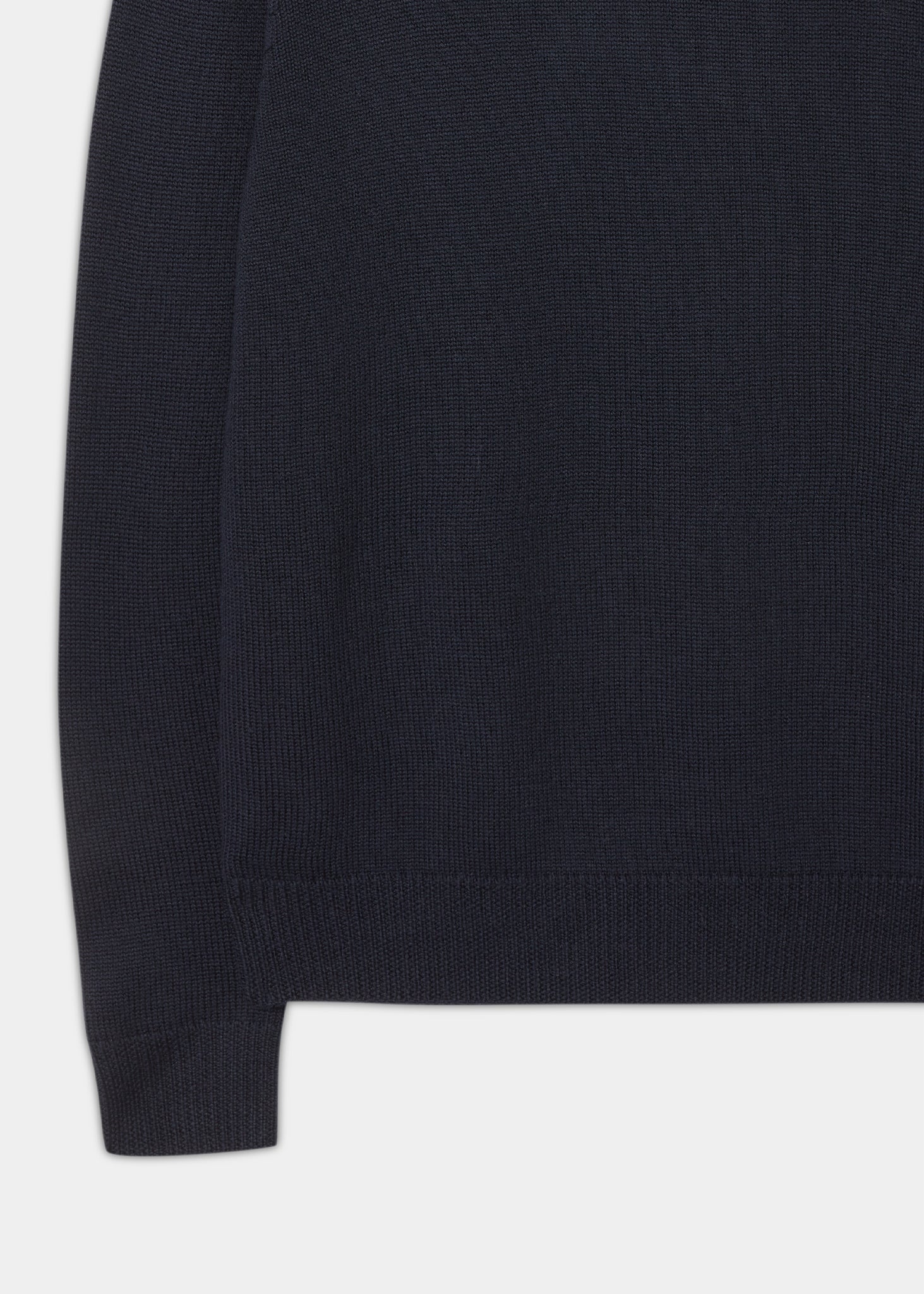 Mens Rolled Collar Jumper In Dark Navy
