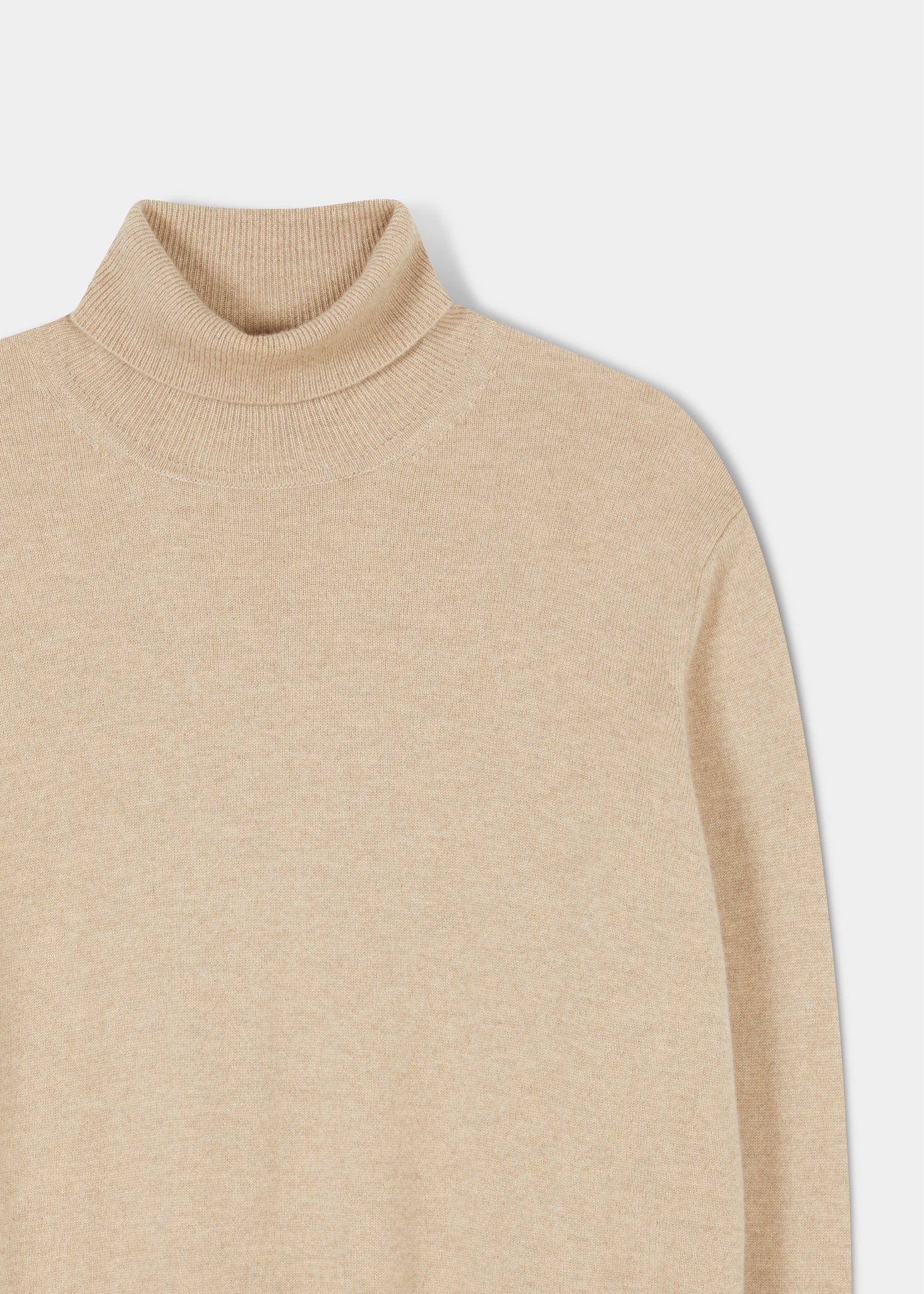 Glenure Cashmere Linen Roll Neck Jumper 