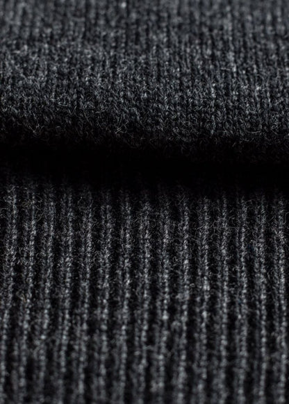 Hampshire Lambswool Saddle Shoulder Charcoal Jumper