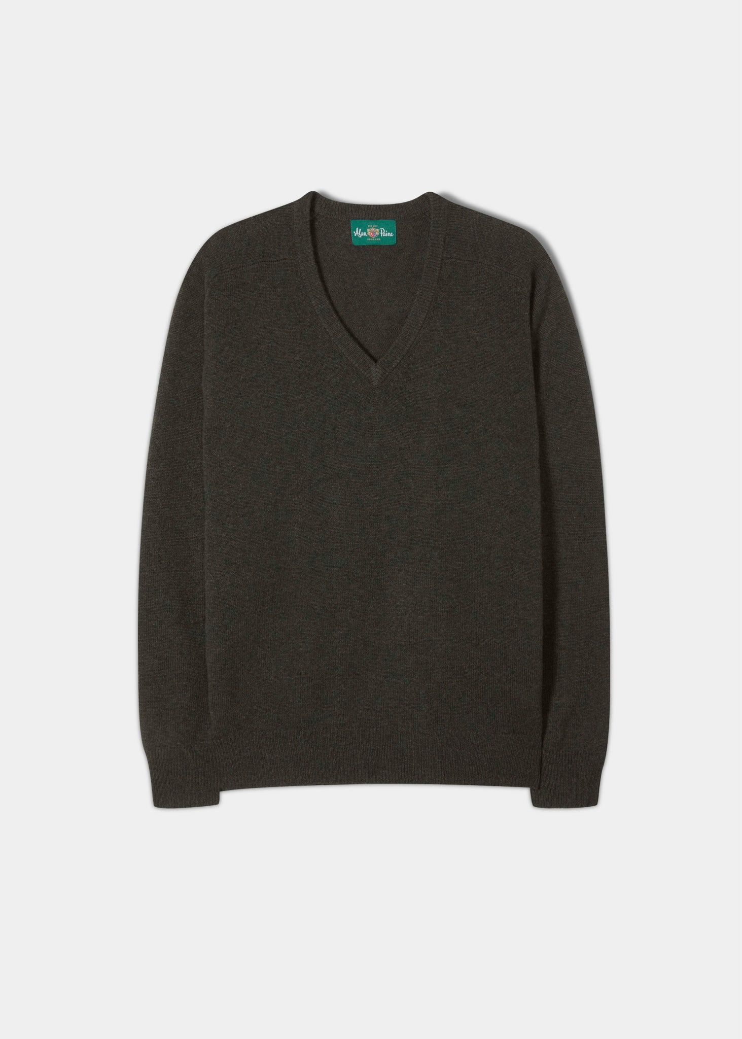 Hampshire Lambswool Saddle Shoulder Seaweed Jumper 