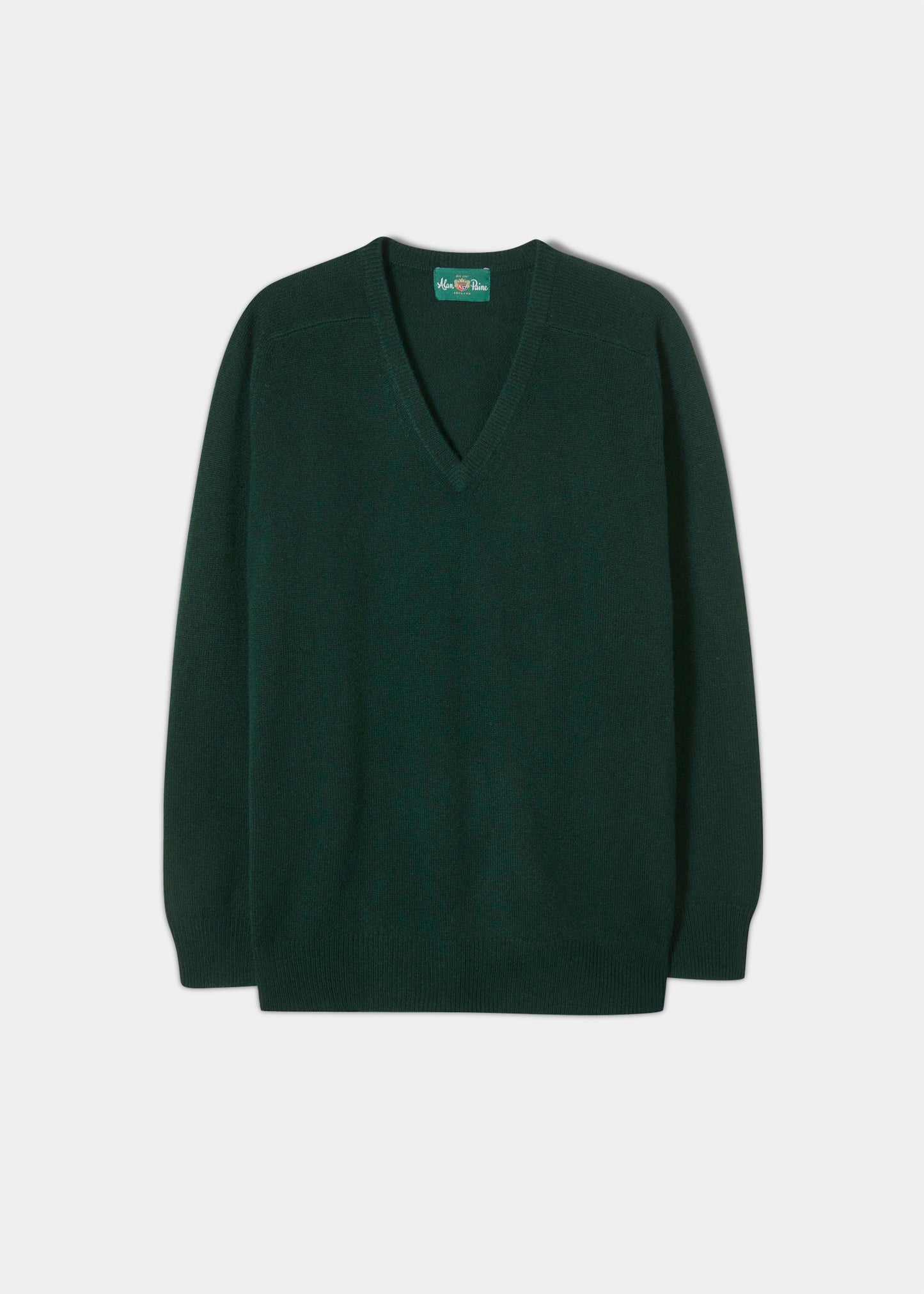 Hampshire Men's V Neck Jumper in Green – Alan Paine