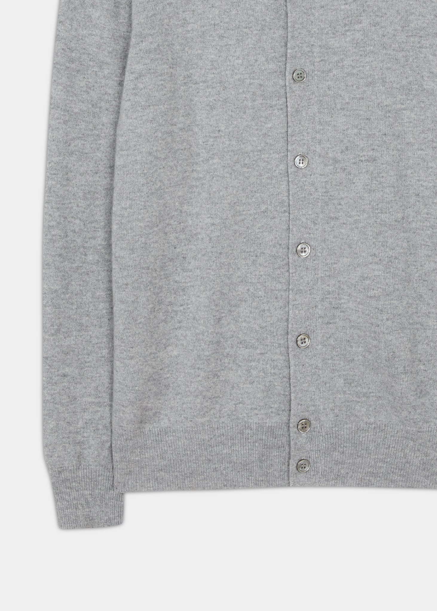 Hartington Cashmere Light Grey Mix Cardigan 