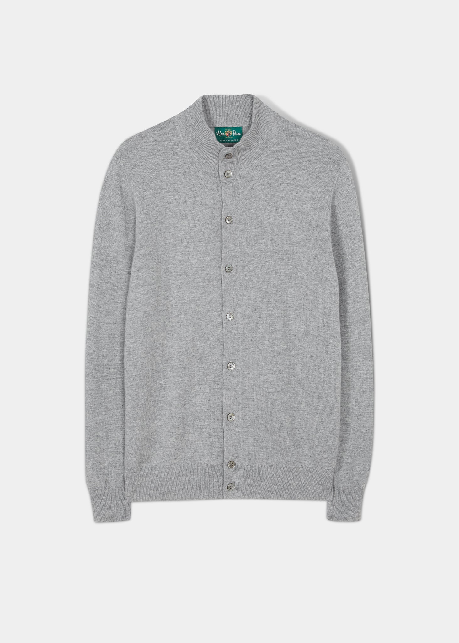Hartington Cashmere Light Grey Mix Cardigan 