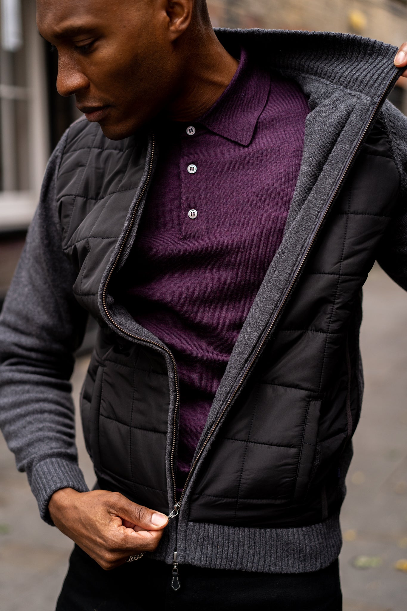 Kilnwick Men's Wool Jacket In Anthra - Regular Fit