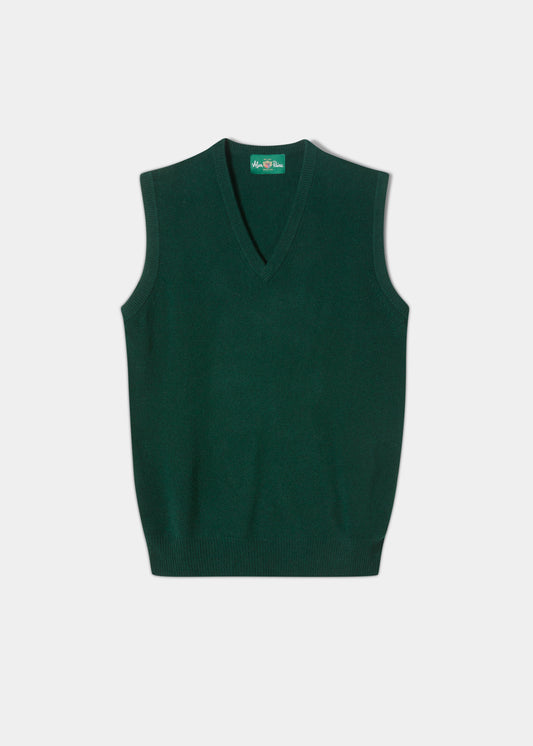 Lambswool-Slipover-Sweater-Tartan-Green