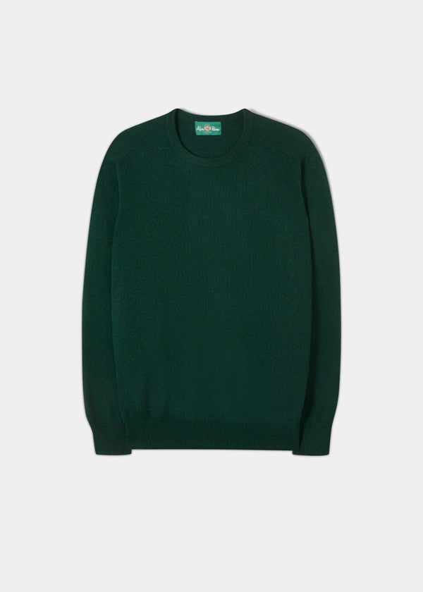 Men's Green Crew Neck Jumpers | Alan Paine
