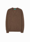 Lambswool Saddle Shoulder Tobacco Jumper