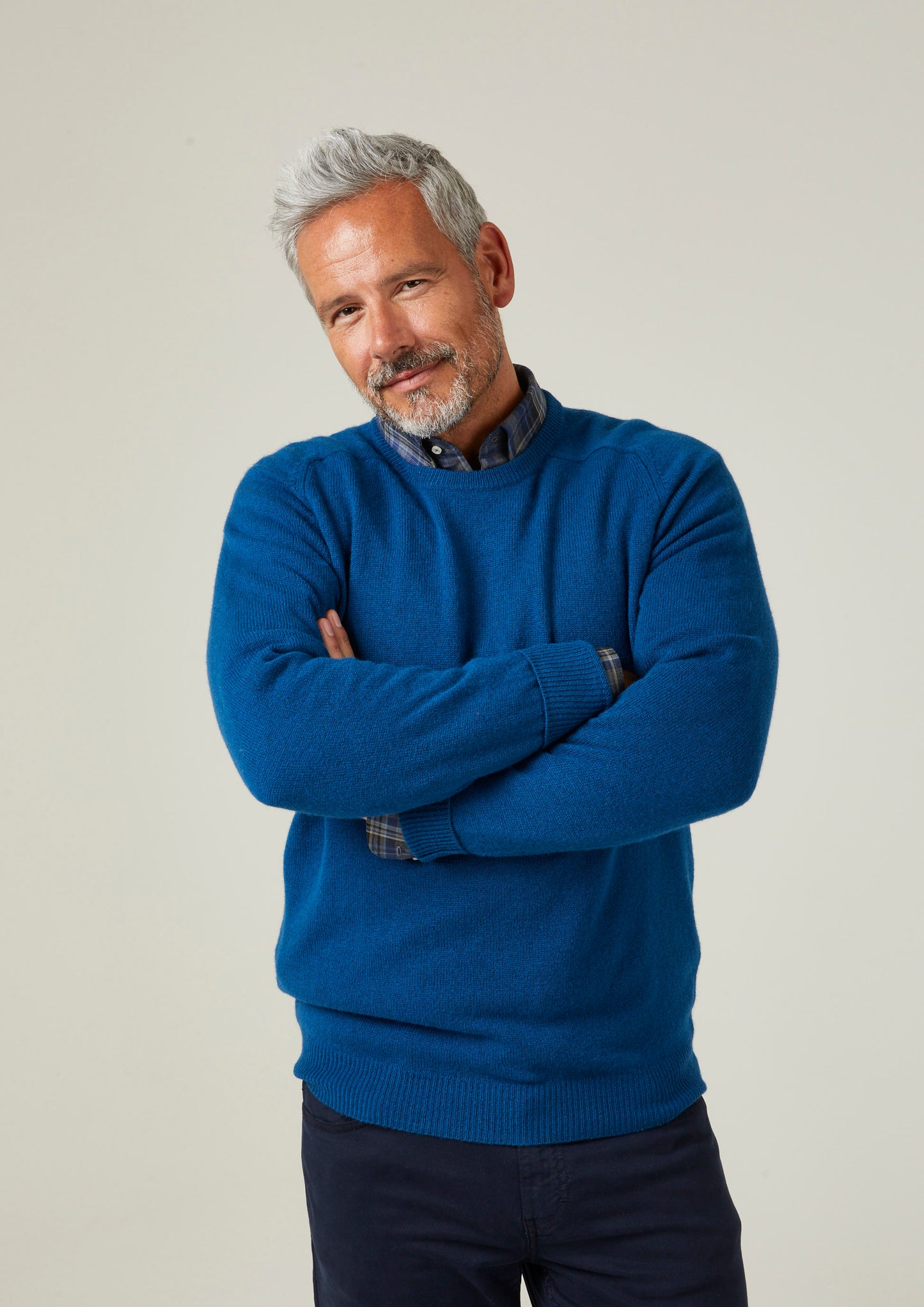 Lenzie Men's Lambswool Jumper In Malabar - Regular Fit