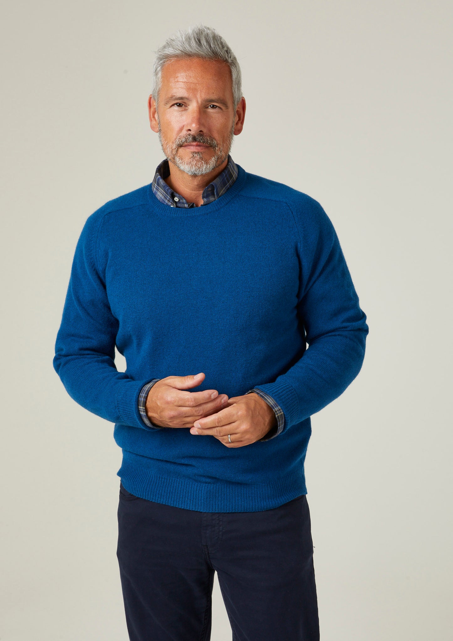 Lenzie Men's Lambswool Jumper In Malabar - Regular Fit