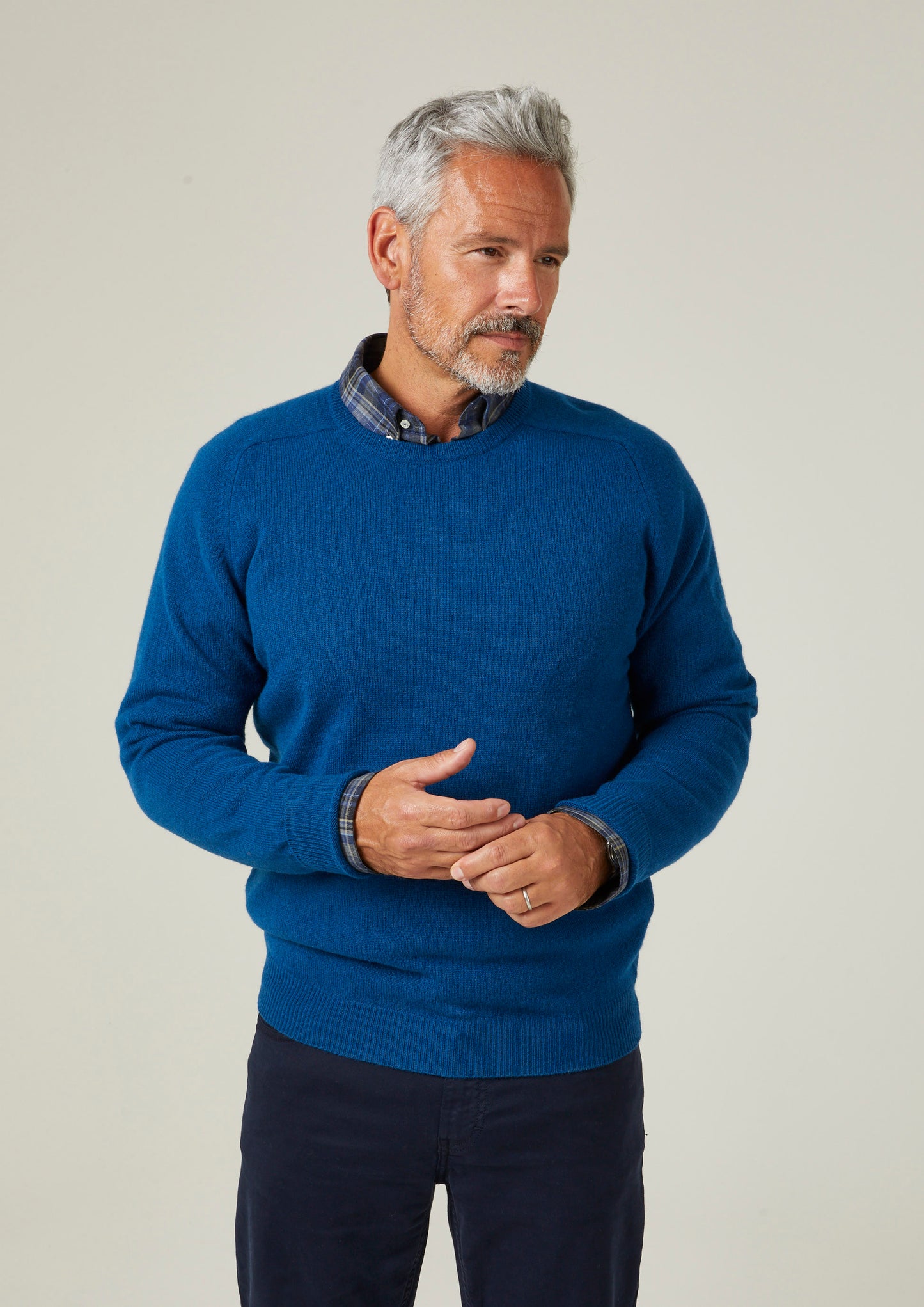 Lenzie Men's Lambswool Jumper In Malabar - Regular Fit