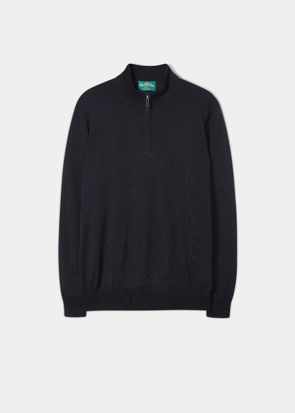 Merino-Wool-Half-Zip-Jumper-Navy