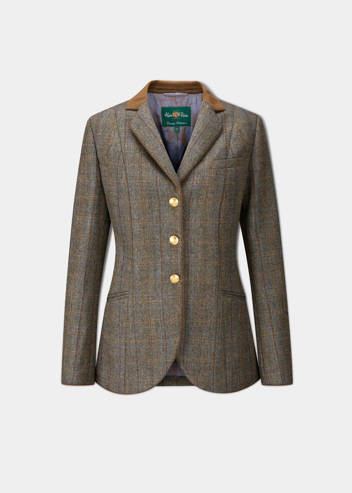 Surrey Ladies Tweed Blazer In Taupe