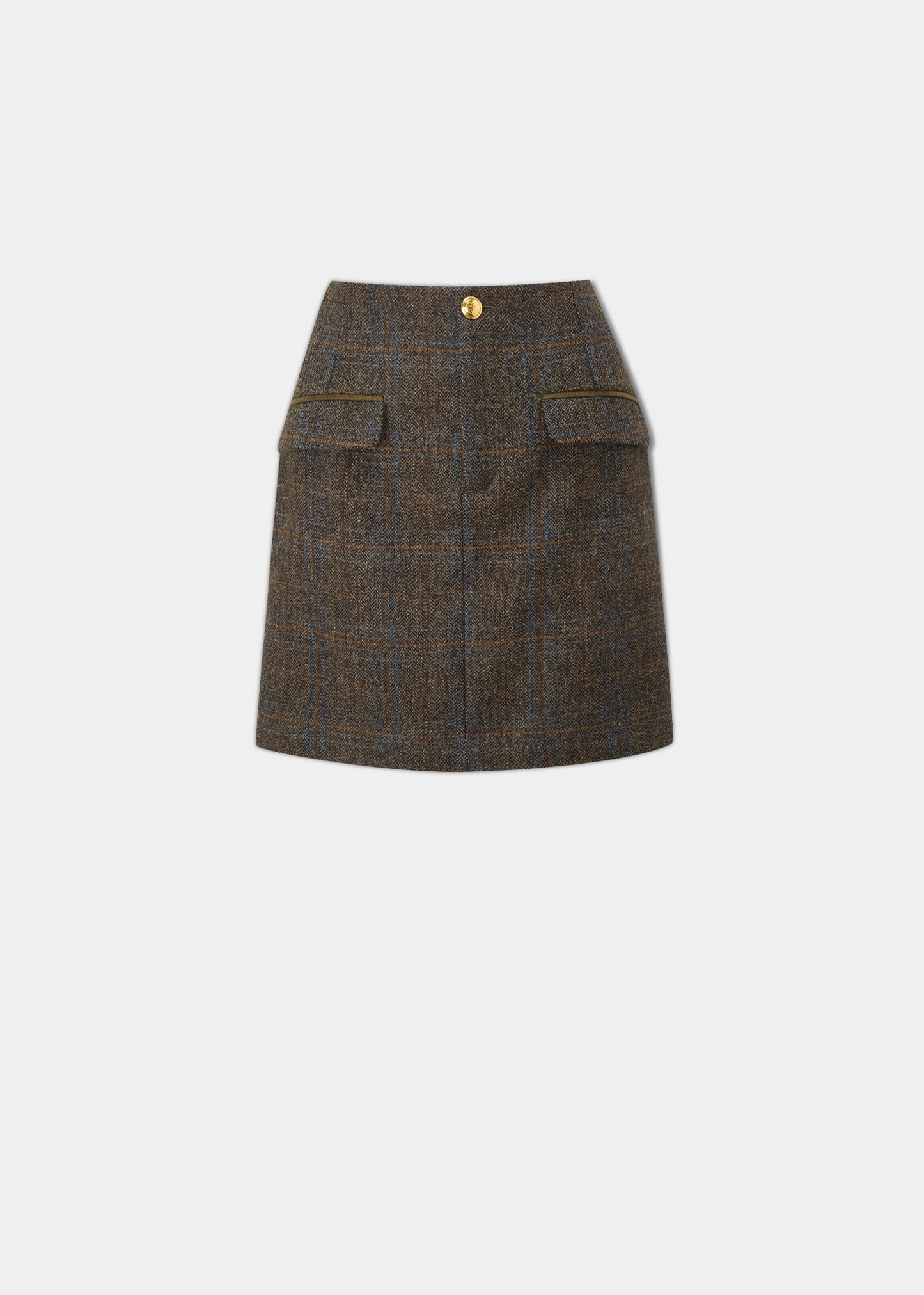 Surrey Ladies Tweed Skirt In Taupe – Alan Paine UK