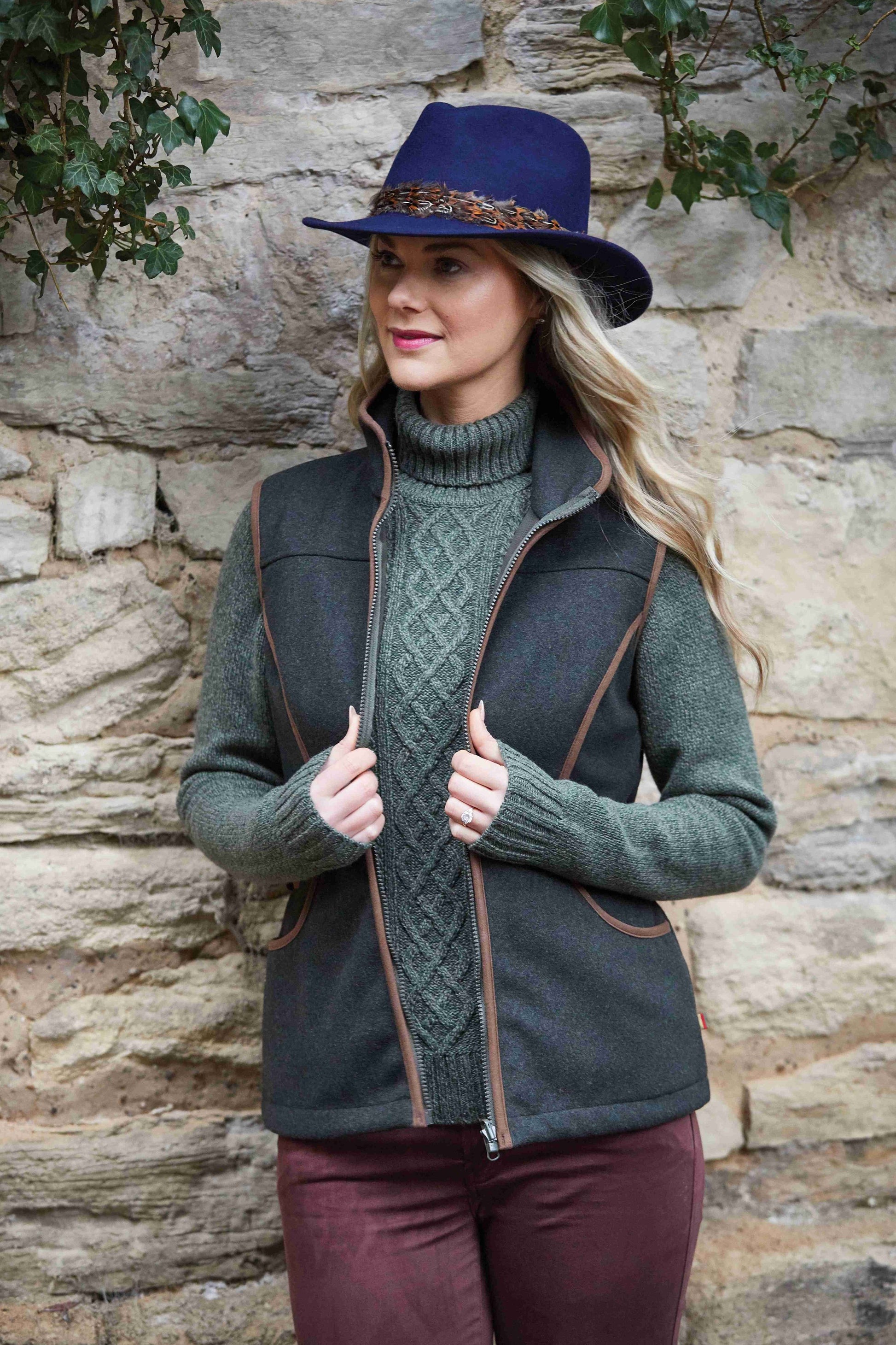 Richmond Ladies Fedora Hat In Blue – Alan Paine